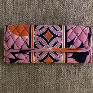NWOT Vera Bradley Tri-Fold Pink and Orange Wallet